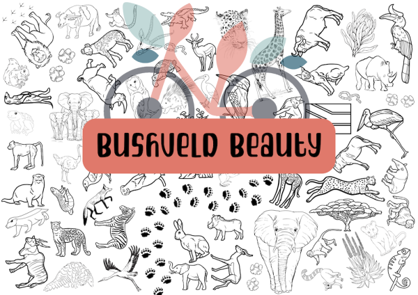 Bushveld Beauty A1 Colouring Poster